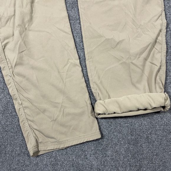Prana Stretch Zion Straight Pants Hiking Belted Roll Up Mens 34x36 Beige 0915 - Picture 7 of 13